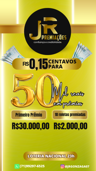 RAPIDINHA DO JR LOTERIA NACIONAL AS 23:00HORAS