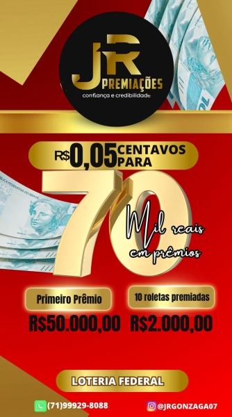 RAPIDINHA DO JR LOTERIA FEDERAL   AS 19:00HORAS