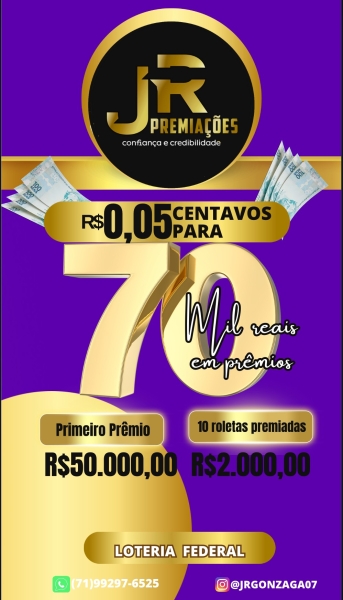 RAPIDINHA DO JR LOTERIA FEDERAL   AS 19:00HORAS