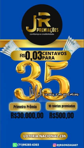 RAPIDINHA DO JR LOTERIA NACIONAL  AS 23:00HORAS